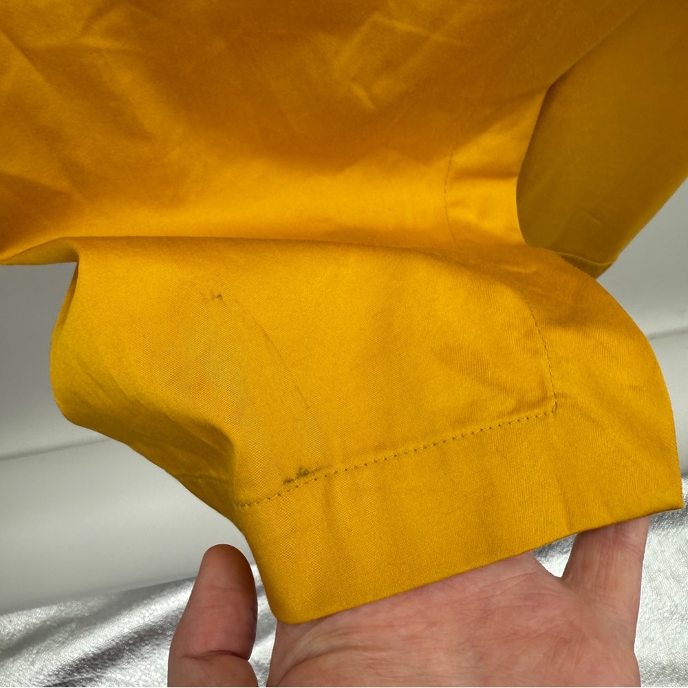 Cult Gaia Calista Short Sleeve Faux Wrap Midi Dress‎ in Tumeric Gold Yellow Sz 2 - Picture 9 of 12